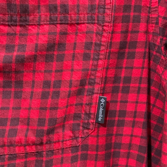 Columbia Red & Black Plaid Long Sleeve Shirt Size XL - Picture 3 of 4
